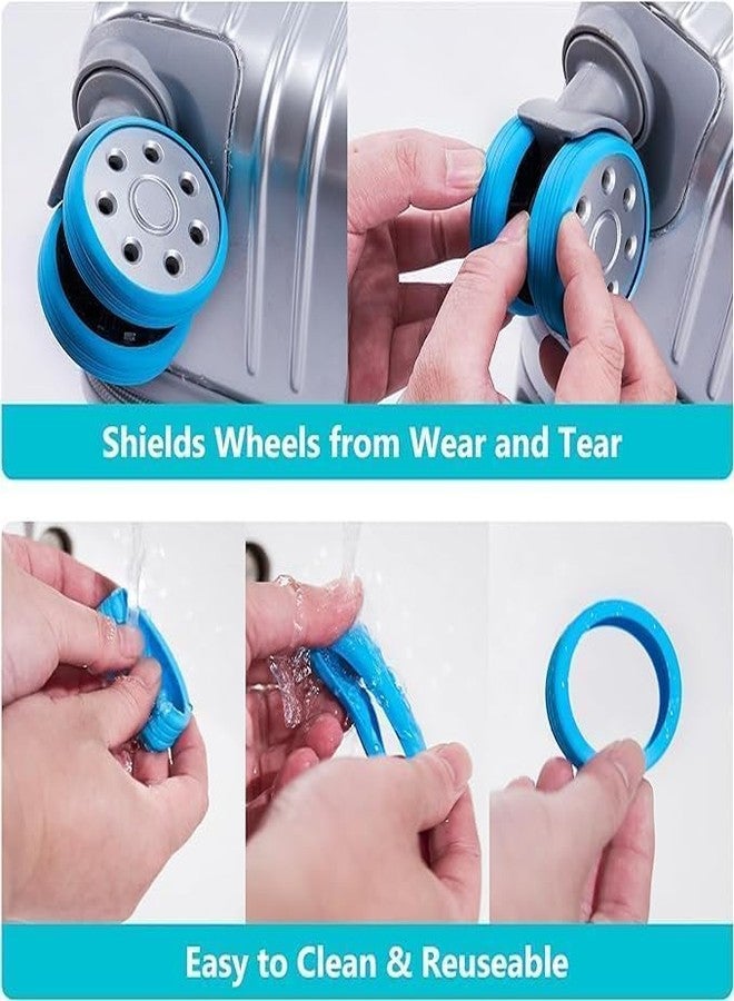 Onward 8PCS Trolley Wheel Cover Silicone Shock Absorption Wheel Cover for Trolley Bag Suitcase Wheel Cover Silicone Spinner Wheel Bag - Image 5